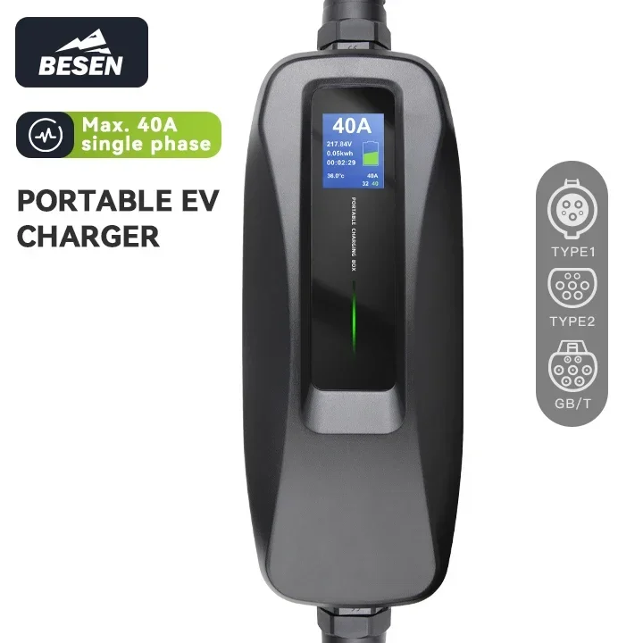 Portable Ev Charger - BESEN 8.8kW 휴대용 타입 1 EV