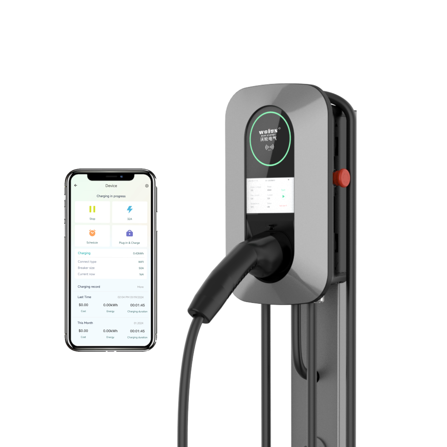 Ev Charging Pile - 22kW AC 가정용 충전기 EV 월박스
