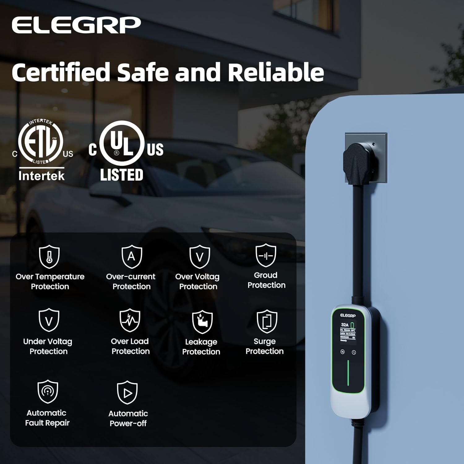 ELEGRP 32Amp 휴대용 전기 자동차 충전기, 모 - Home Ev Charger 리뷰 및 가격