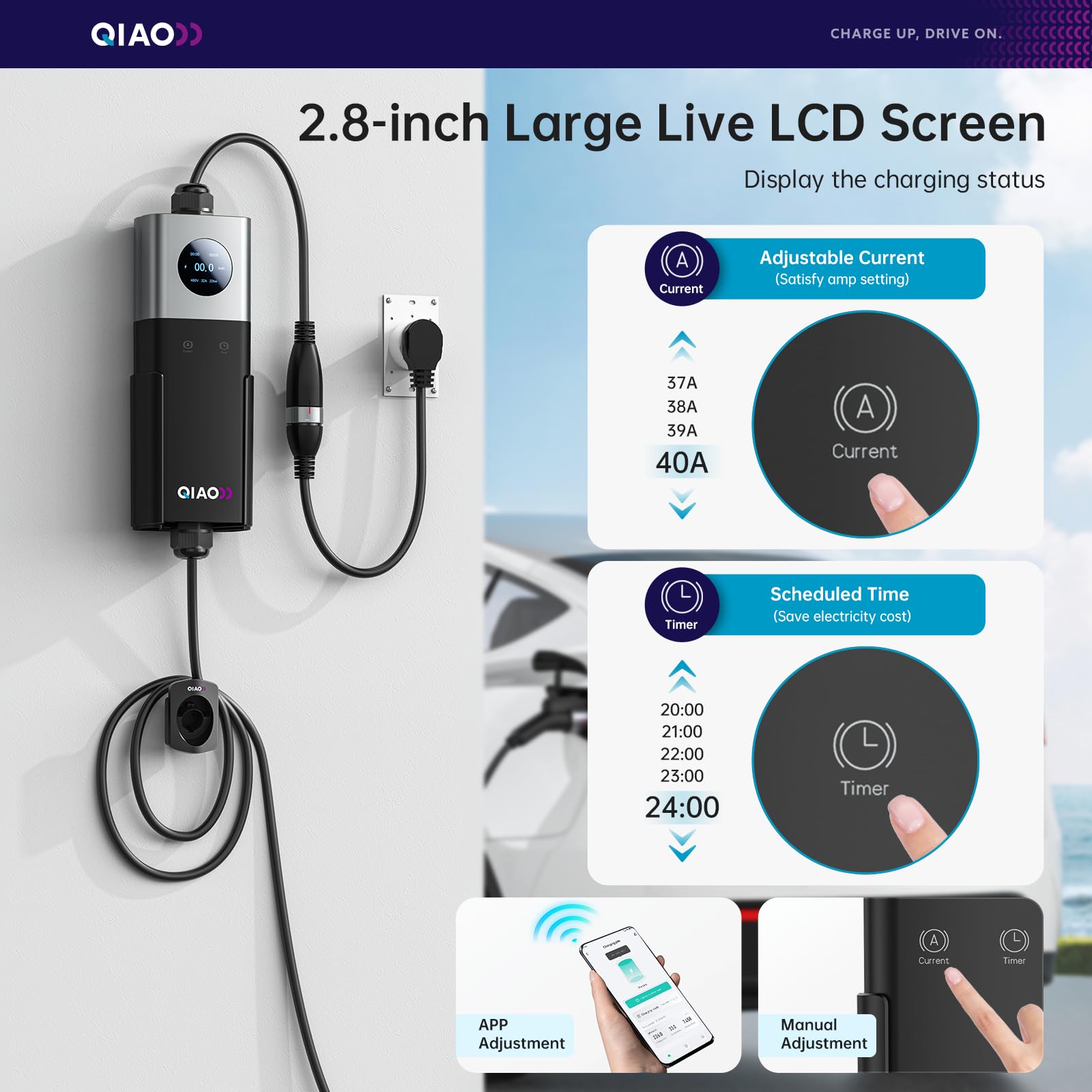 QIAO 레벨 2 전기차 충전기, SAE J1772 4 - Ev Charger Adapter 리뷰 및 가격
