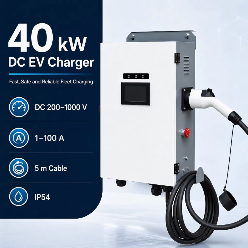 바닥 설치형 충전소 DC 전기차 충전소 40KW 60K - Ev Charger 리뷰 및 가격