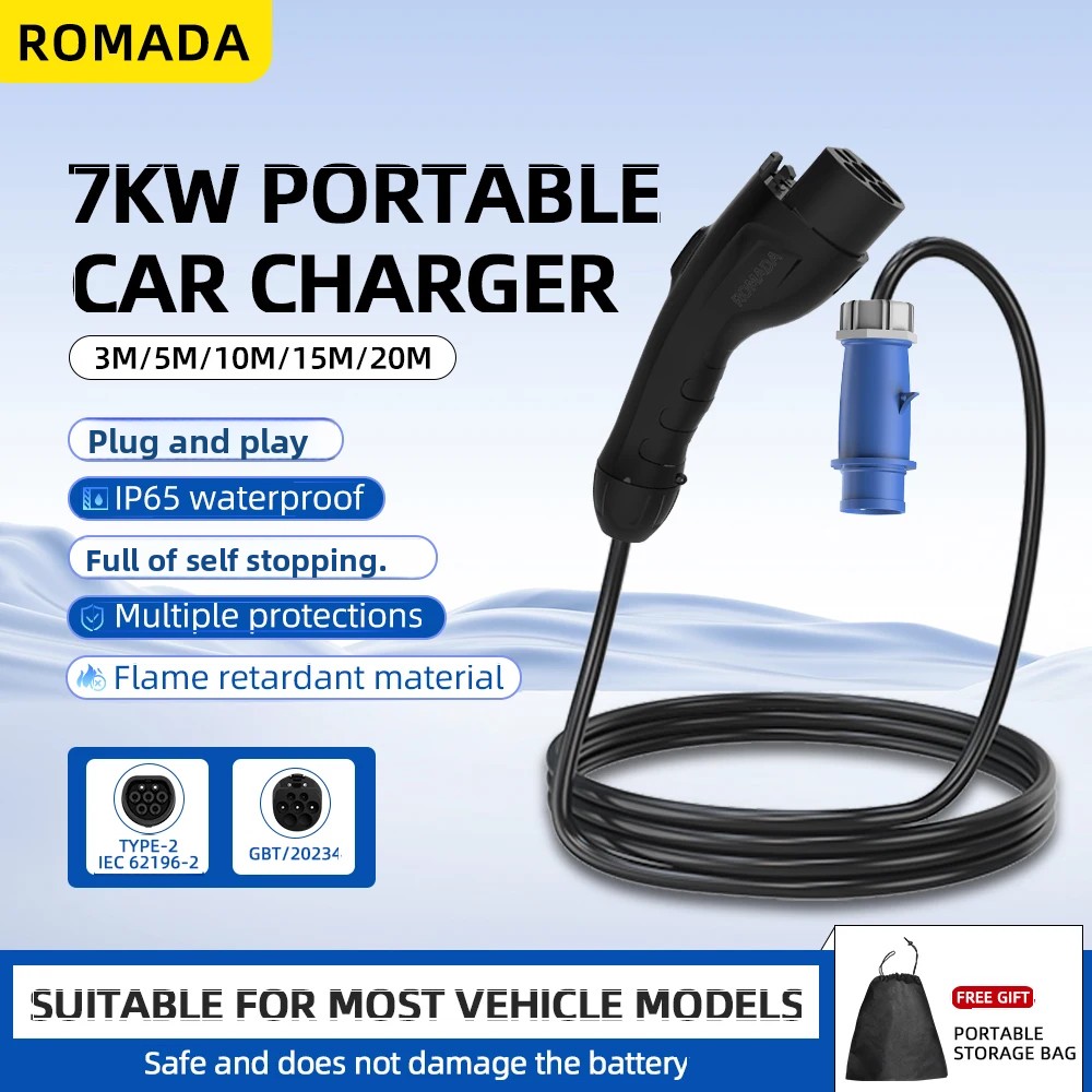 7KW 32A 전기차 EV 휴대용 충전기 3M-20M  - Ev Charger Adapter 리뷰 및 가격