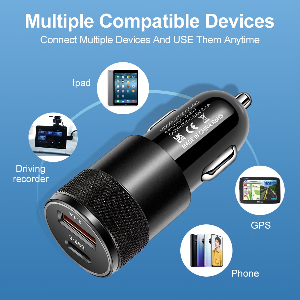 66W USB 차량용 충전기, Type-C 고속 충전, - Fast Ev Charger 리뷰 및 가격