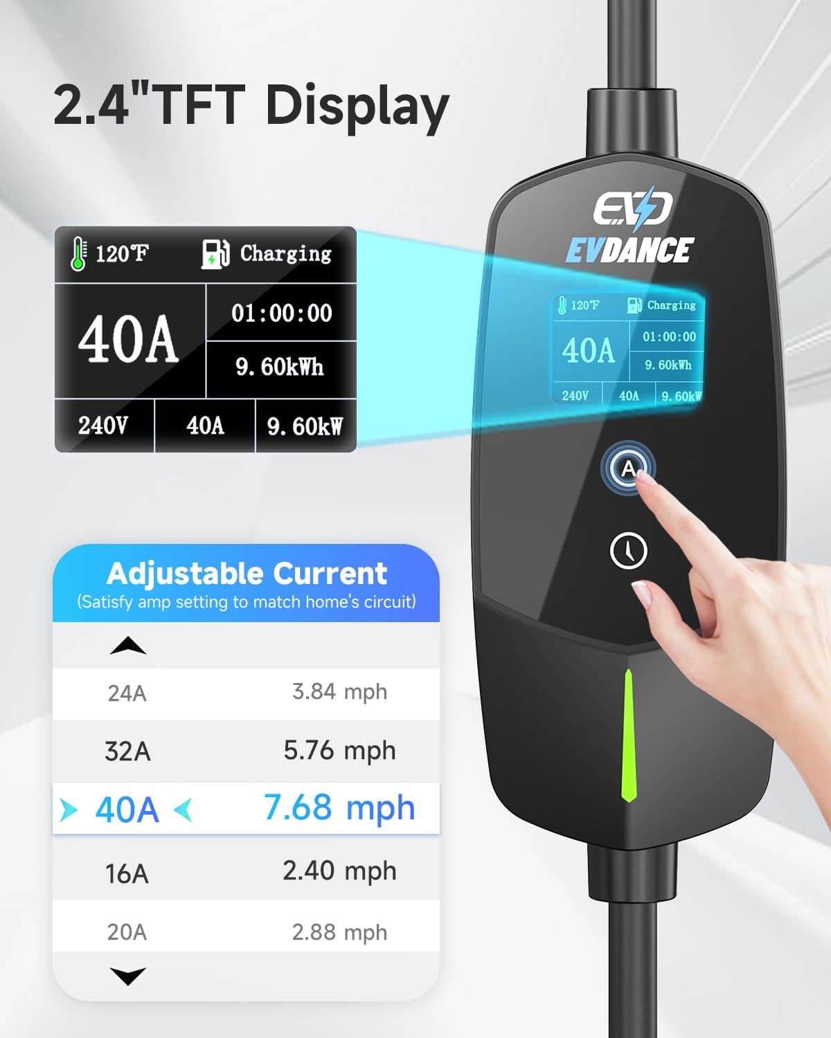 EVDANCE 휴대용 테슬라 EV 충전기 40A NAC - Home Ev Charger 리뷰 및 가격