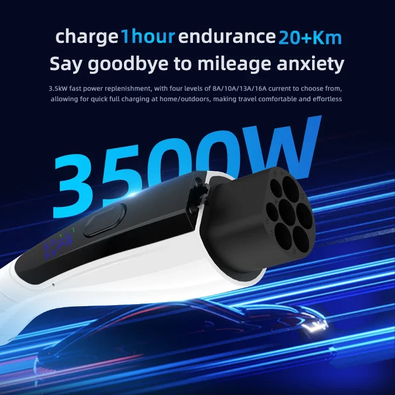 새로운 3.5kW 16A GB/T20234 전기차 휴대 - Ev Charger Adapter 리뷰 및 가격